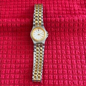 Caravelle By Bulova Two-Tone Women's Wristwatch - Gold & Silver Tone White Face